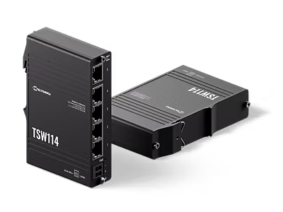 Teltonika, 5x1000 Mbps, kompakt Gigabit switch, DIN sínre szerelhető