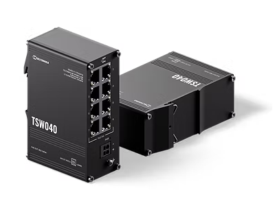 Teltonika, 8 portos PoE switch, 240W, DIN sín, ipari, plug and play