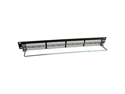 CCS 1U 19" Cat.6 UTP patch panel, betűzős, 24port, PoE++