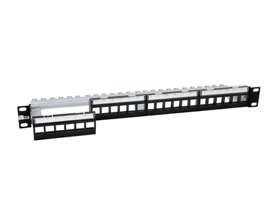 CCS 1U 19" FTP patch panel moduláris, 24port (4x8), üres