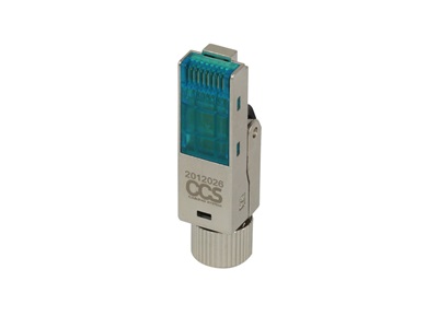 CCS Cat.6a FTP RJ-45 FM field csatlakozó modul, szerszám nélkül szerelhető, PoE++