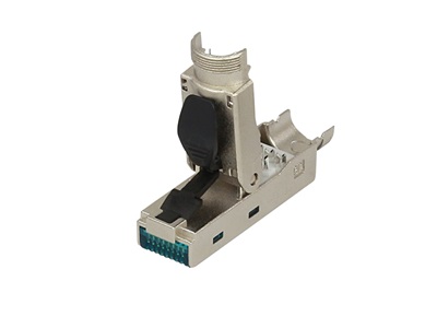 CCS Cat.6a FTP RJ-45 FM field csatlakozó modul, szerszám nélkül szerelhető, PoE++