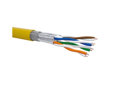 CCS Cat.7 S/FTP LSZH falikábel awg23 sárga (1000m/dob)