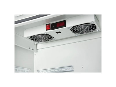 FORMRACK Ventilátor panel kültéri szekrényhez termosztáttal, 2db ventilátorral