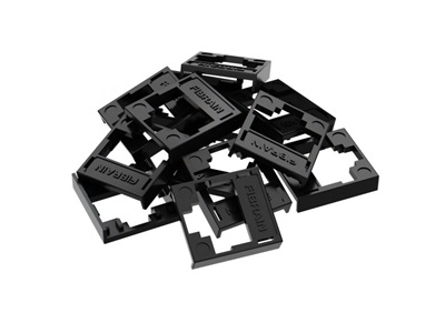 FibrainDATA HD RJ-45 betéthez színes jelölő keret, 12db/cs, FEKETE