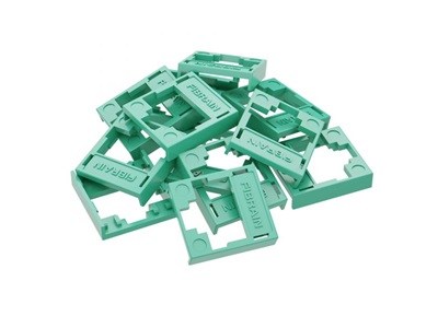 FibrainDATA HD RJ-45 betéthez színes jelölő keret, 12db/cs, TÜRKIZ