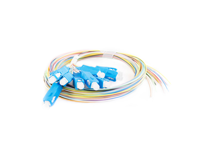 Fibrain optikai szálpigtail szett, 12db különböző színű, SM (G.657A1) SC/PC 2,0m