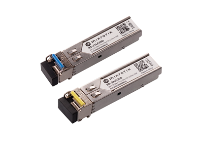 MikroTik, 1.25/2.5G SM, 20km, T1330nm/R1270nm, LC, DDM, BiDi (HS-27LC20D) Csak a párjával rendelhető!