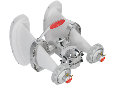 RF Elements, 6 GHz WB 90° 4x4 Asymmetrical Horn Antenna