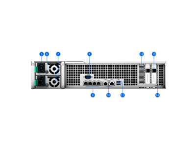 Synology, NAS 24 fiókos FS3600 Intel Xeon D-1567 12x2,1GHz, 16GB DDR4, 4x1GbE, 2x10GbE