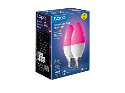 TP-Link, TAPO Smart Light Bulb, Multicolor (2-pack)