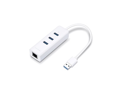 TP-Link, USB 3.0 3-Port Hub & Gigabit Ethernet Adapter 2 in 1 USB Adapter