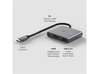 TP-Link, USB Type-C 3 in 1 Hub