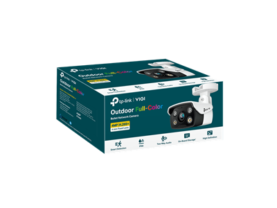 TP-Link, VIGI 4MP Outdoor Full-Color Bullet Network Camera (2,8MM)