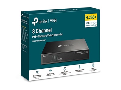 TP-Link, VIGI 8 Channel PoE+ Network Video Recorder