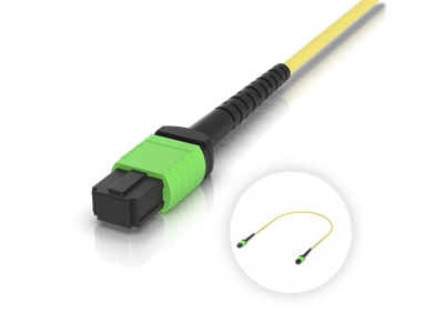 Ubiquiti, OM4 MPO-12 UPC Fiber Patch Cable, 0,5M - 10-pack