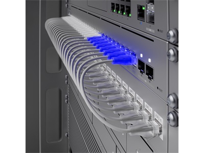 Ubiquiti, UniFi Etherlighting Patch Cable, 8m, cat.6, áttetsző