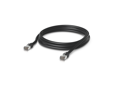 Ubiquiti, UniFi kültéri patch kábel, 3m, cat.5e, fekete